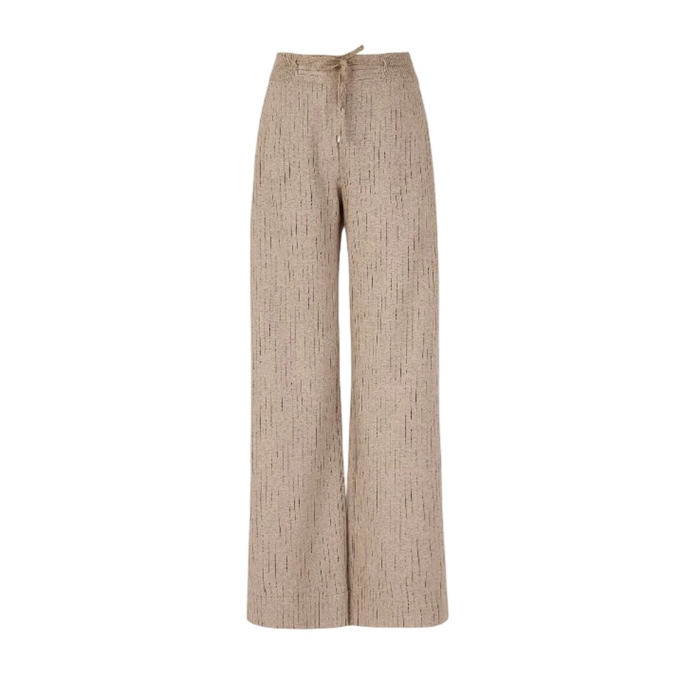 D.exterior Women's Beige 618147Gess Wide Trousers - Wide Trousers - M - Trousers