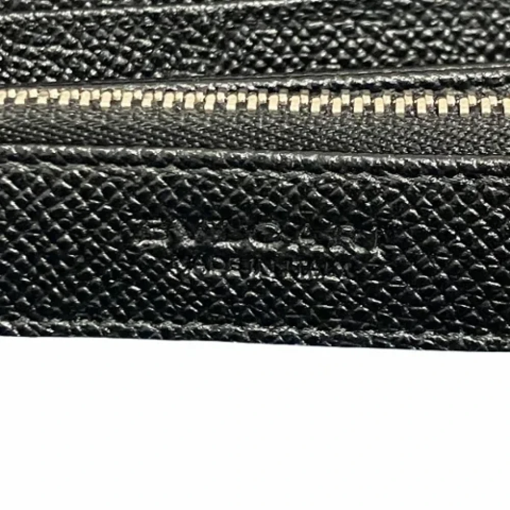 Bvlgari Vintage Pre-owned Leather wallets Black Heren