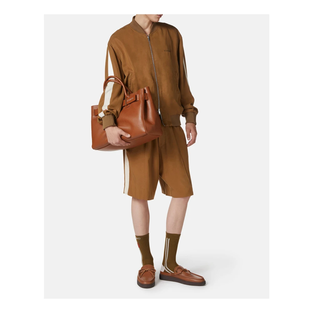 Iceberg Regular fit oliekleurige jas van Tencel-stof Beige Heren