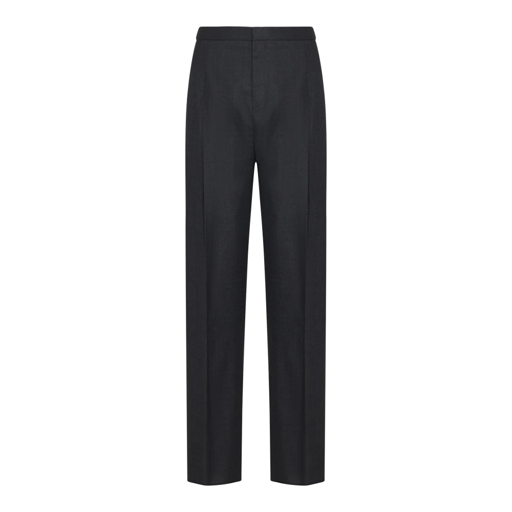 Givenchy Donkergrijze wollen tailored broek Gray Heren