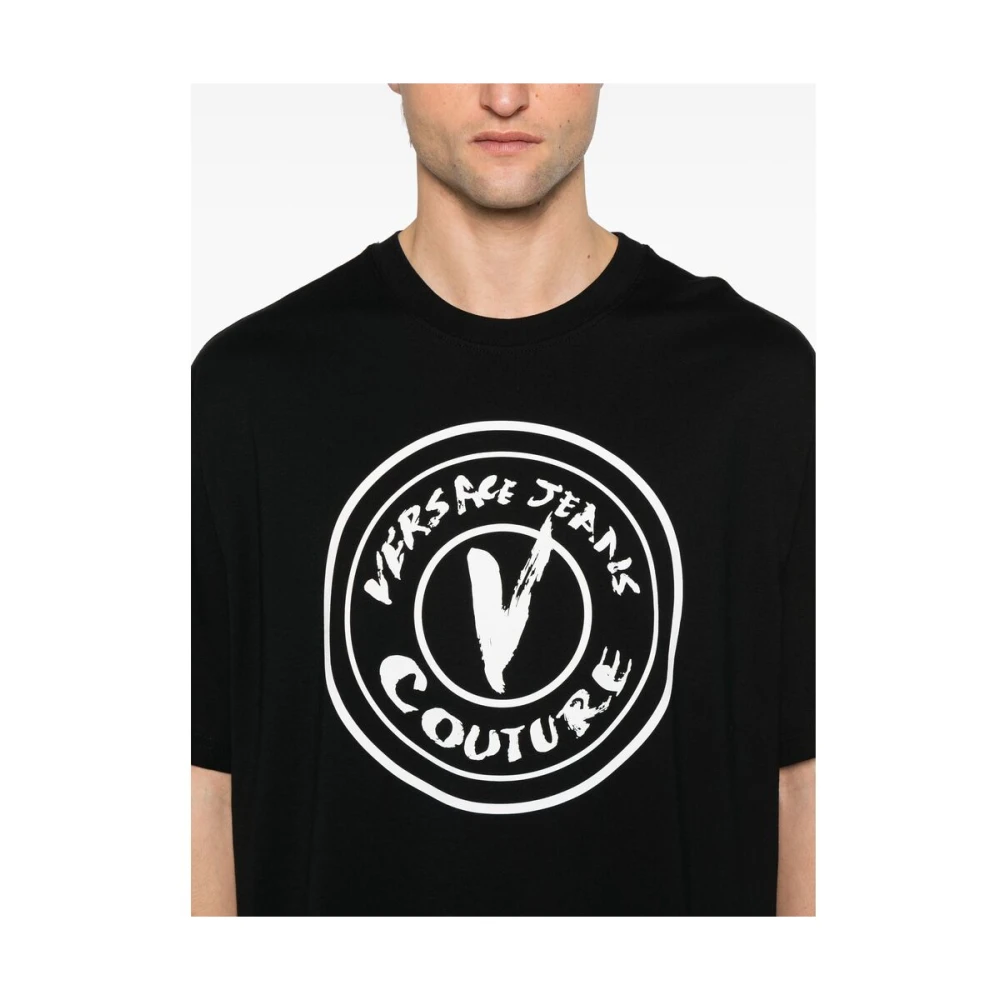 Versace Jeans Couture Zwart Crew Neck T-shirt Black Heren