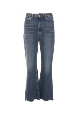 Högmidjade Breda Jeans för Kvinnor