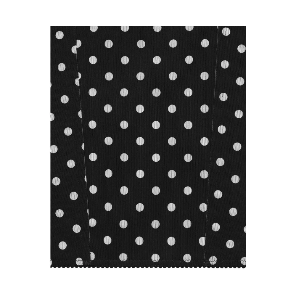 Dolce & Gabbana Polka Dot Elastische Taille Potlood Rok Black Dames
