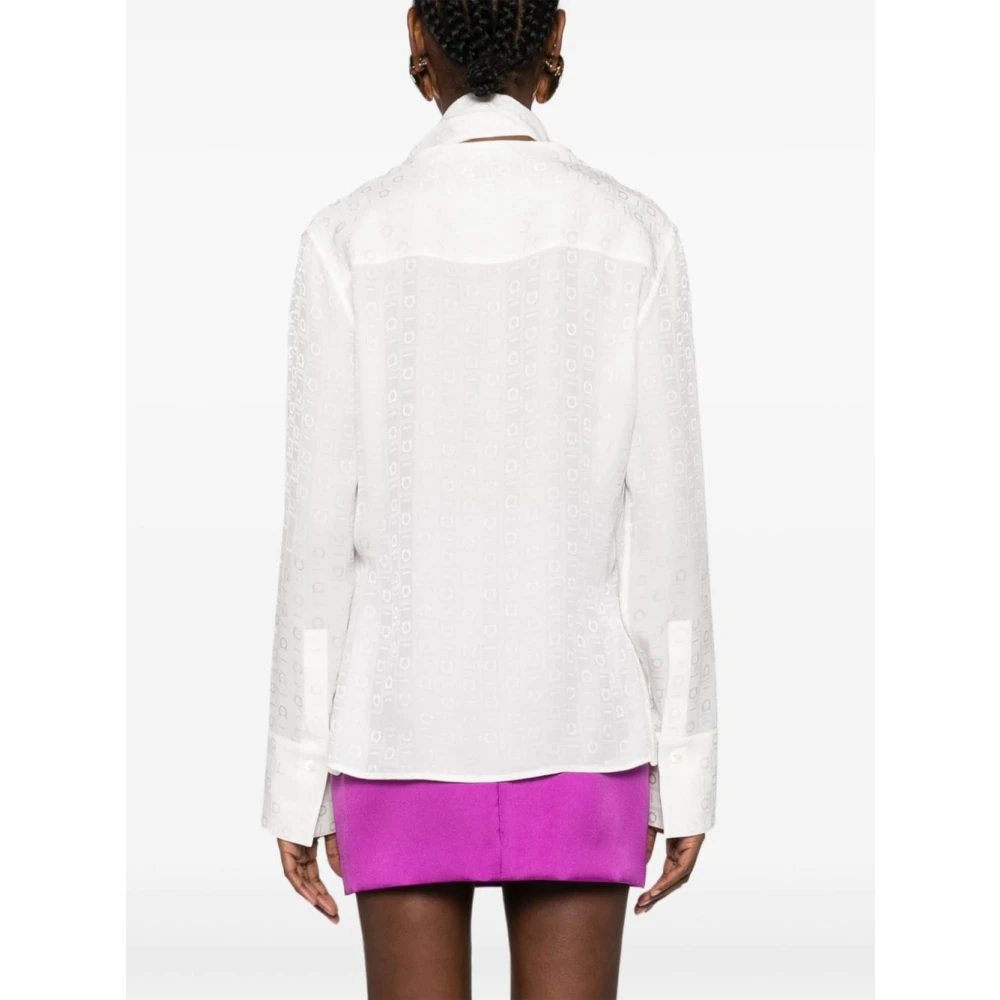 Salvatore Ferragamo Witte Shirts voor Vrouwen Aw24 White Dames