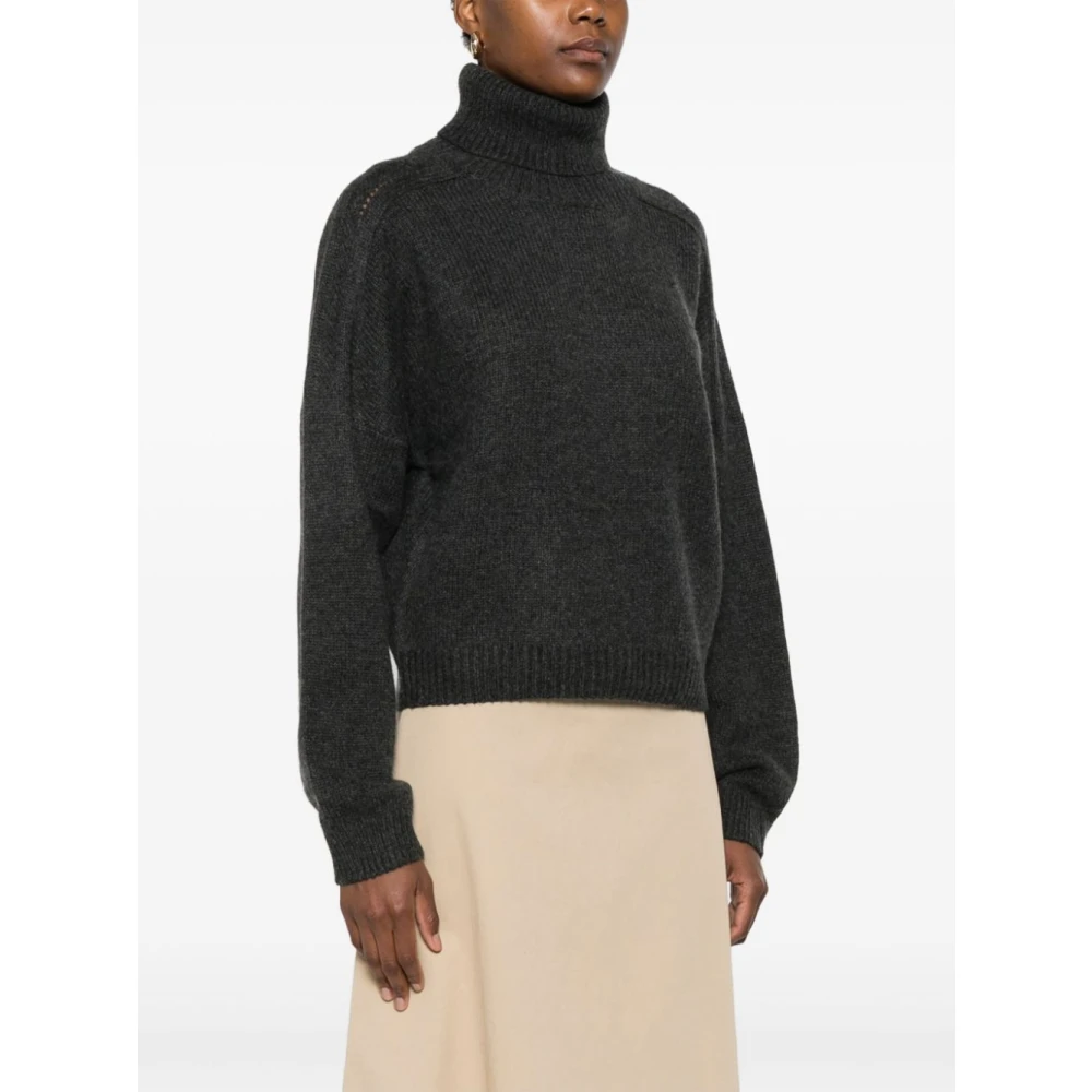 Le Kasha Houtskool Hoge Hals Trui Gray Dames