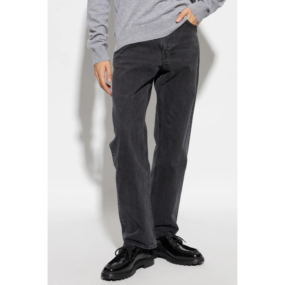 Saint Laurent Straight Leg Jeans Black Heren
