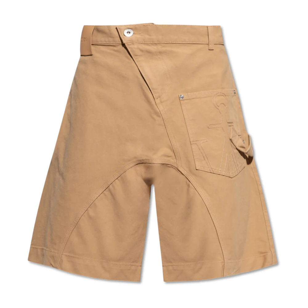 JW Anderson Logo shorts Beige Heren