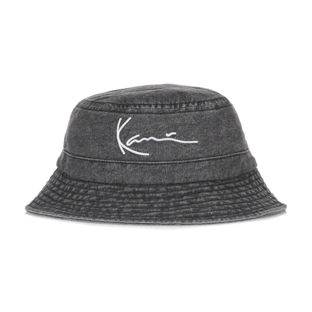 Karl Kani Zwarte Gewassen Handtekening Bucket Hat Black Heren