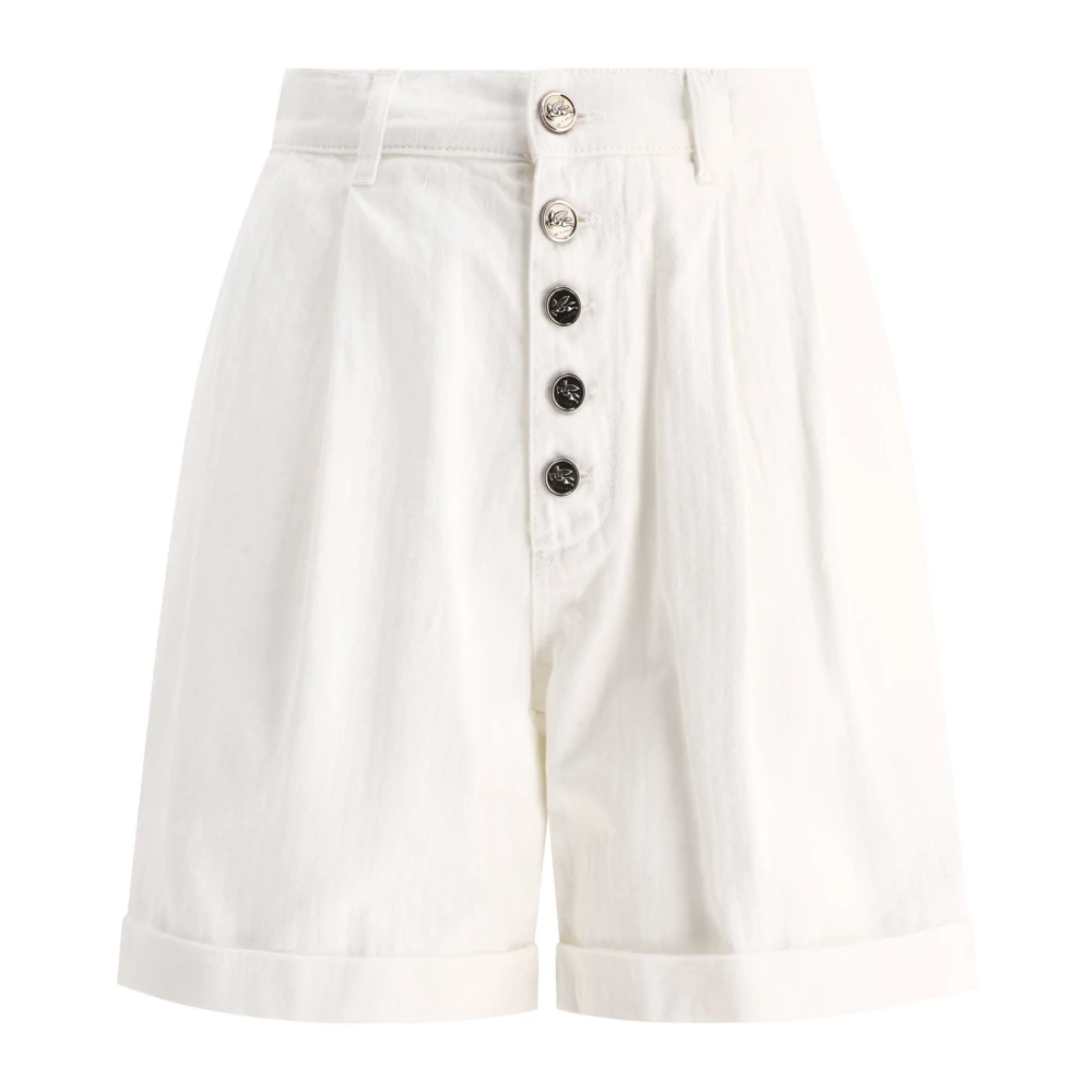 ETRO Shorts met hoge taille White Dames