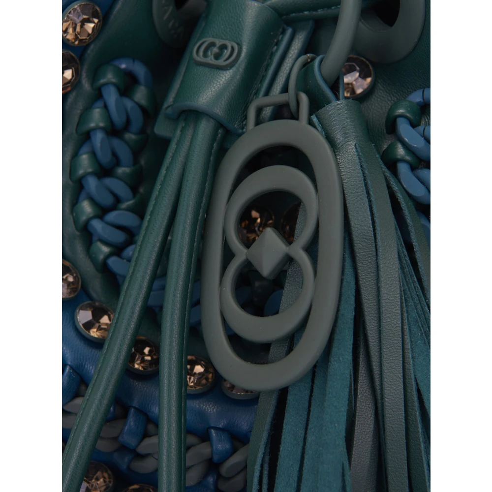 La Carrie Groene bucket bag met multicolor details Multicolor Dames