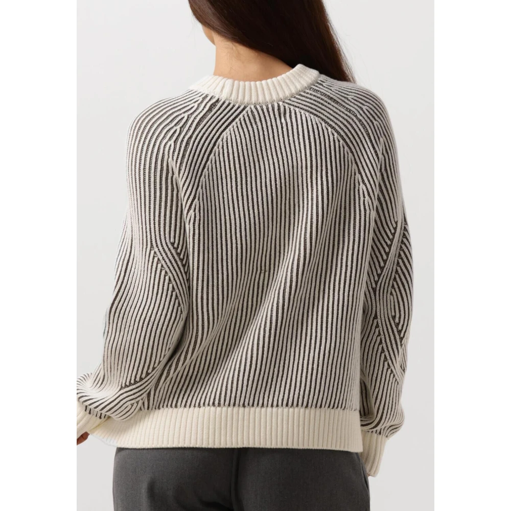 Envii Witte Gebreide Trui Encaroline Stijl Multicolor Dames