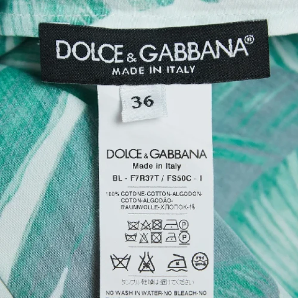 Dolce & Gabbana Pre-owned Cotton tops Green Dames