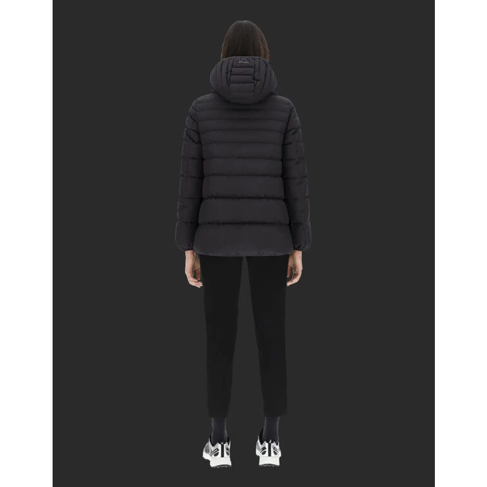 Herno Winterjas met veren Black Dames