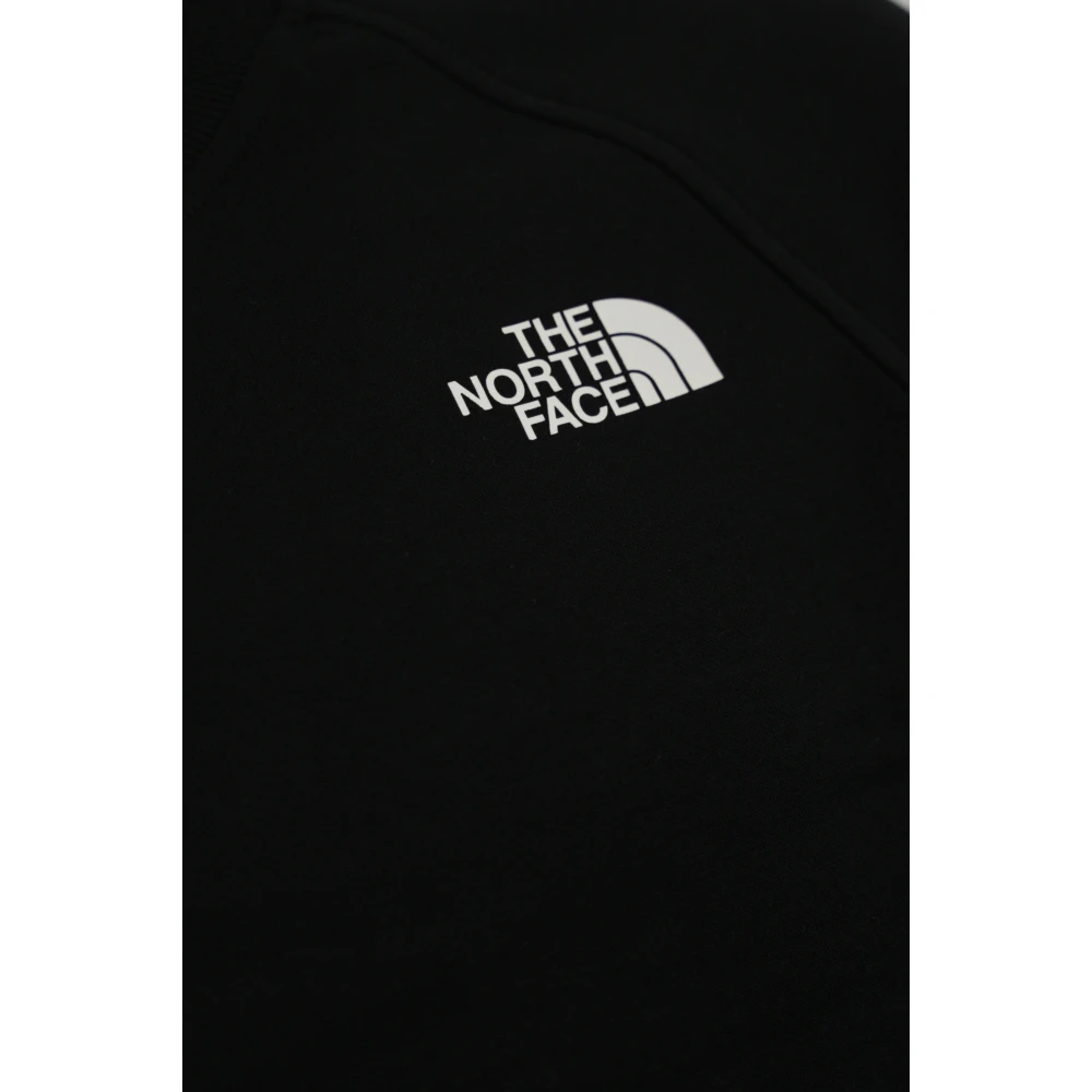 The North Face Zwarte Katoenen Sweater Raglan Lange Mouw Black Heren