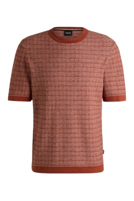 innovative-jacquard-knit-orange-t-shirt