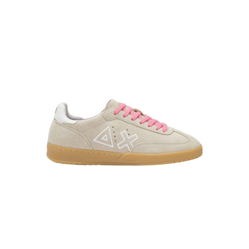 Sun68 California Suede Sneakers voor Casual Stijl Dames Schoenen Beige
