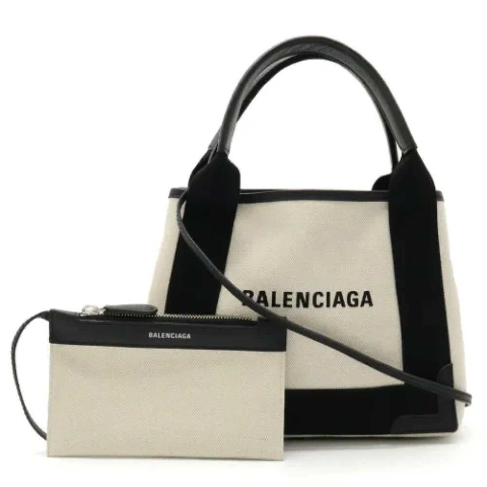 Balenciaga Vintage Pre-owned Canvas handbags Black Dames