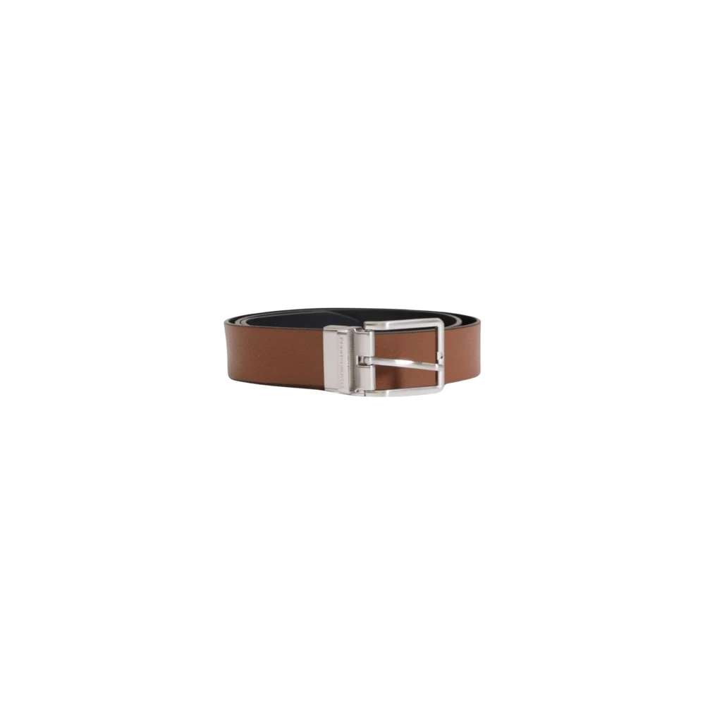 Tommy Hilfiger Klassieke Leren Riem Collectie Brown Heren