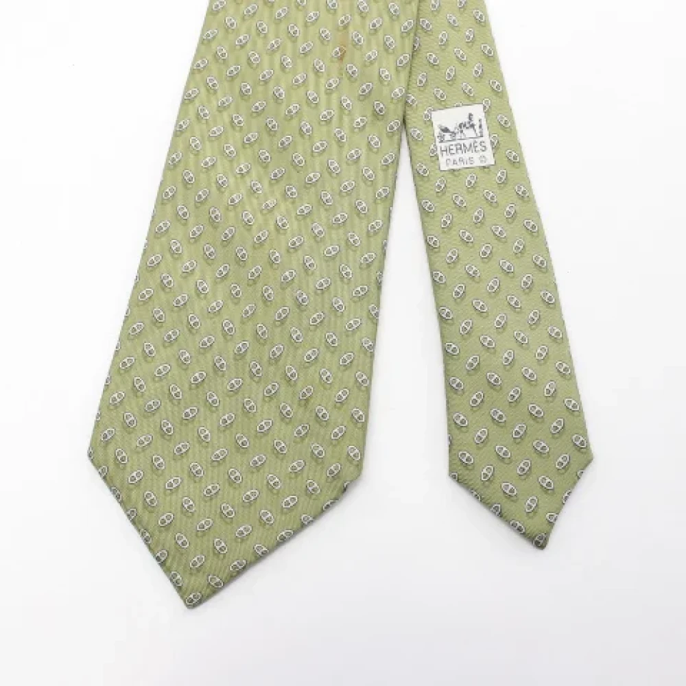 Hermès Vintage Pre-owned Silk home-office Green Dames