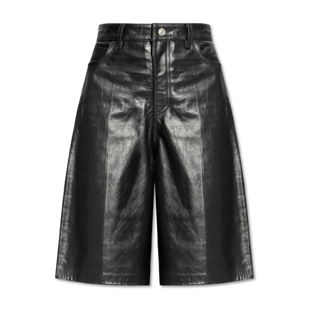 Victoria Beckham Leren shorts Black Dames