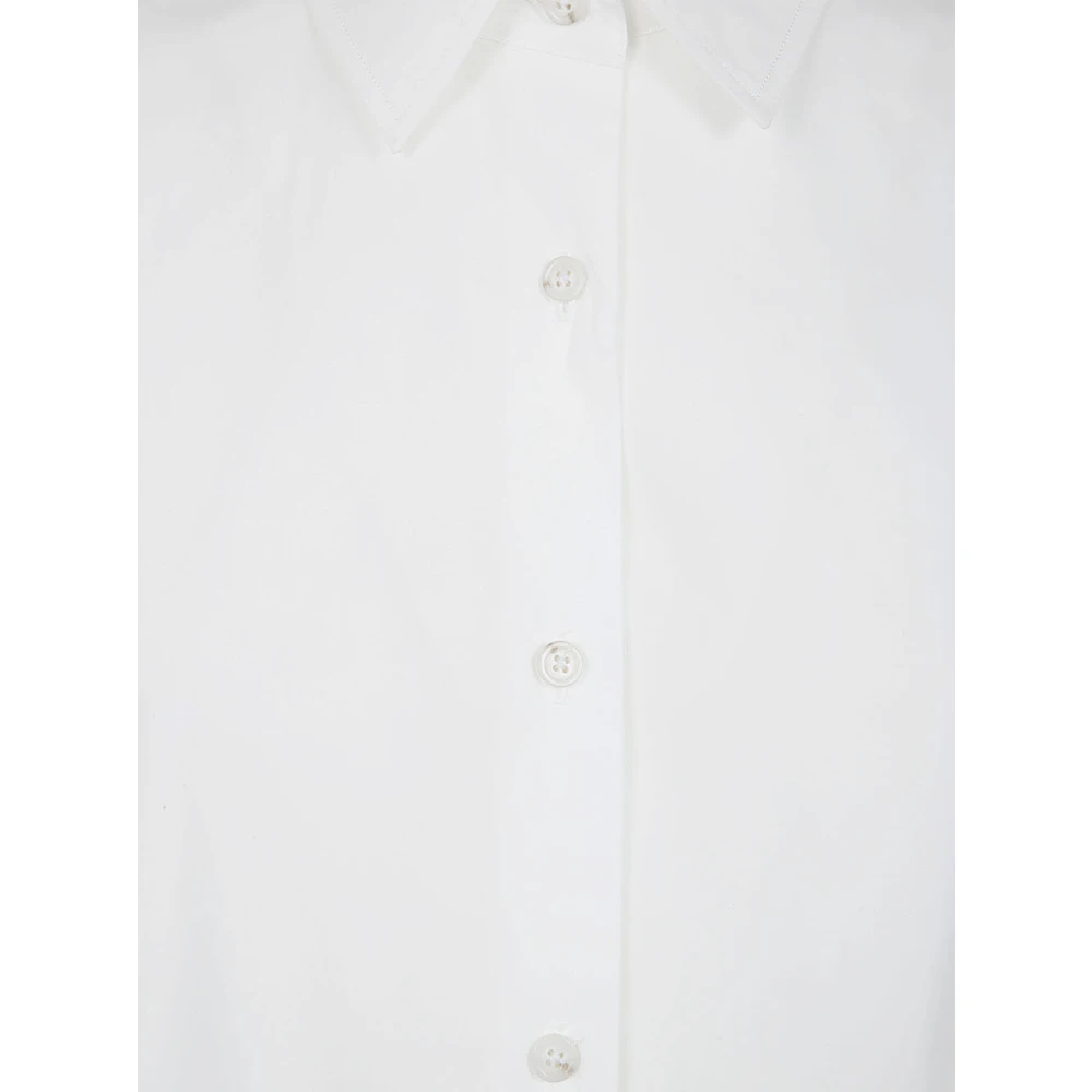 Ann Demeulemeester Asymmetrische Oversized Witte Katoenen Shirt White Dames