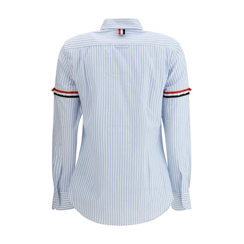 Thom Browne Gestreepte Shirt met Klassieke Kraag Blue Dames