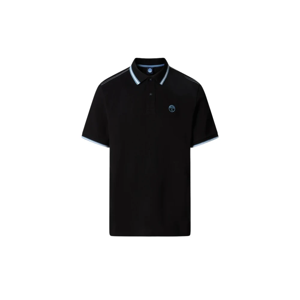 North Sails Mannelijk Zwart Tops Heren, L, Katoen, Polo Shirts