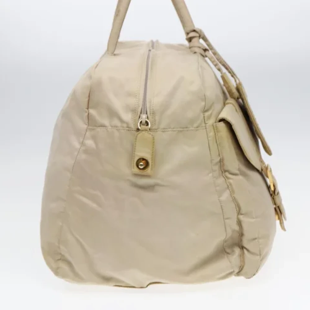 Prada Vintage Pre-owned Fabric prada-bags Beige Dames