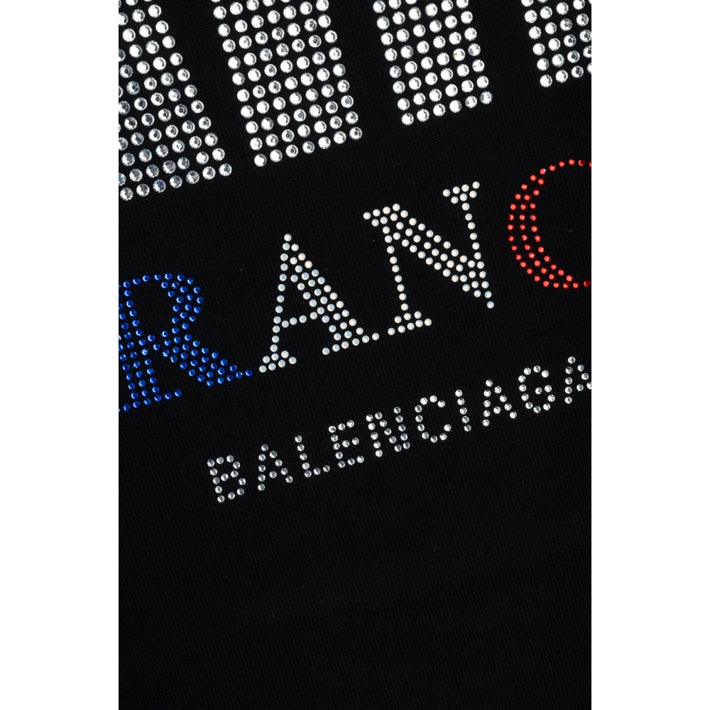 Balenciaga Mockneck T-Shirt Black Dames