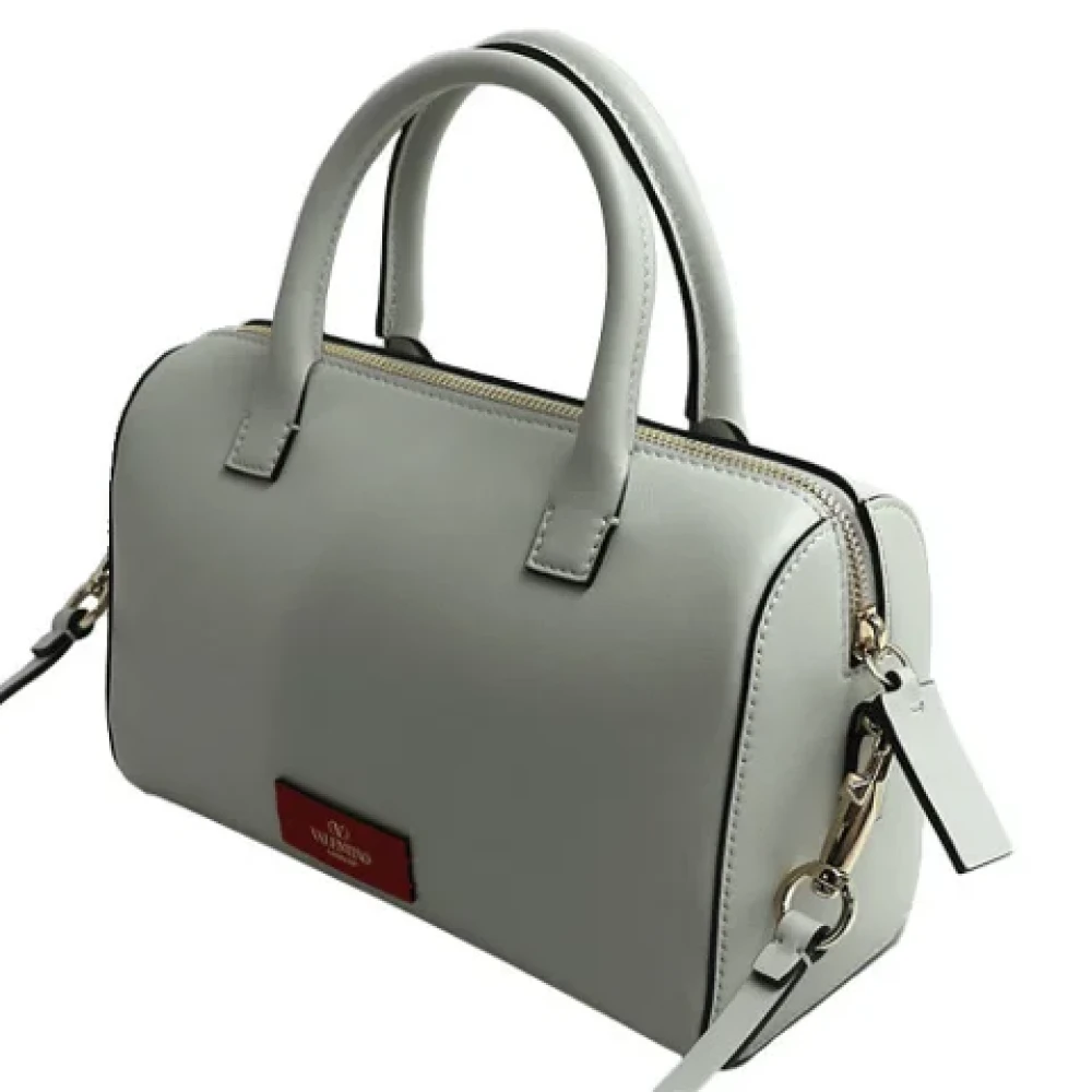 Valentino Vintage Pre-owned Leather shoulder-bags Gray Dames