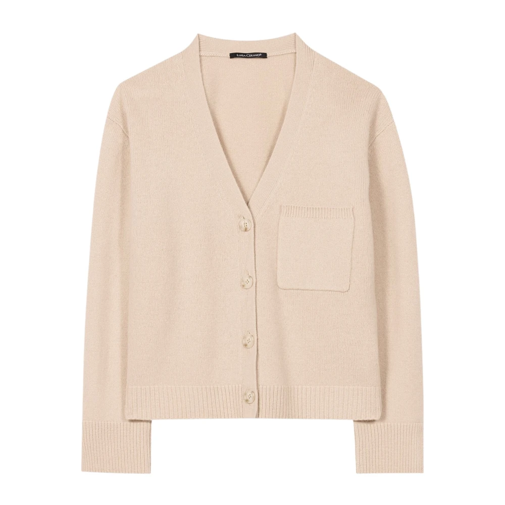 Luisa Cerano Women's Beige Cashmere Blend Cardigan - Cardigans - Xl - Knitwear