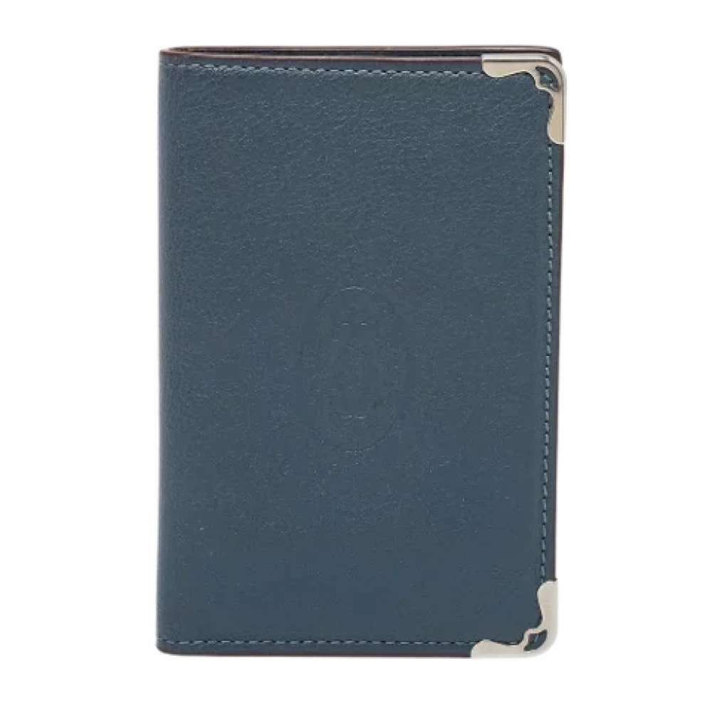 Cartier Vintage Pre-owned Leather wallets Blue Dames
