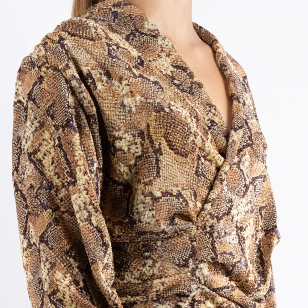 Isabel marant Zijde Blend Zand Top Beige Dames