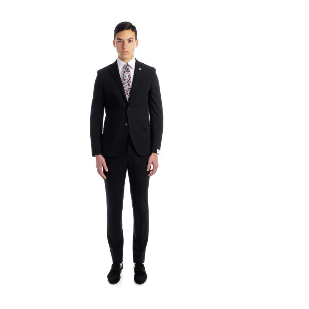 Manuel Ritz Elegant Suit Set for Men Black Heren