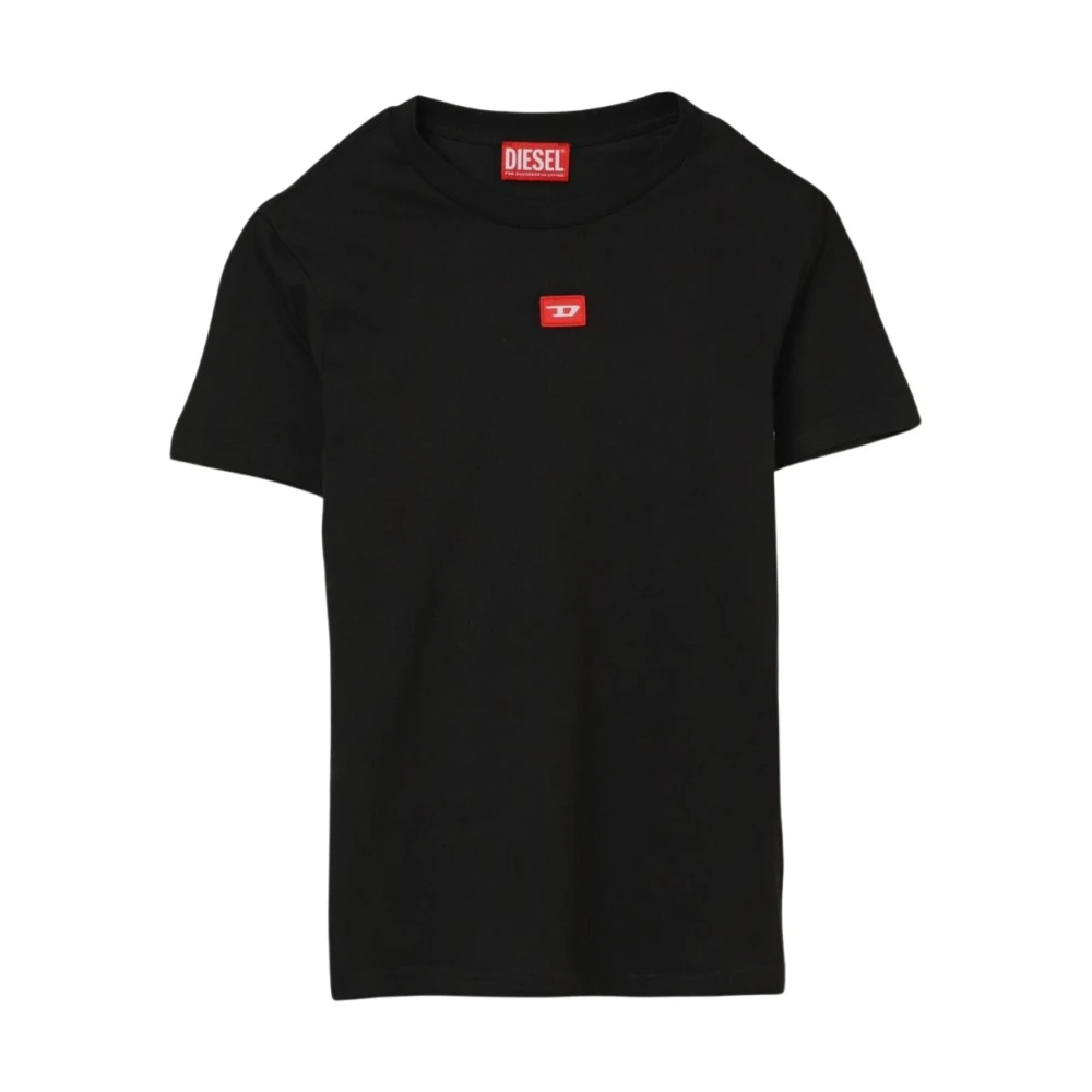 Diesel Boys Black Kids Short Sleeve T-Shirts, 12 Y, Short Sleeve T-Shirt