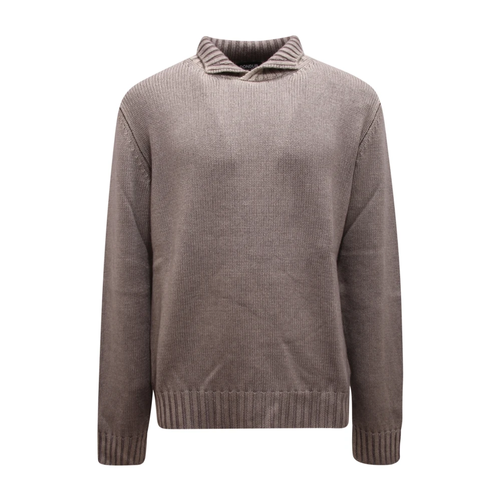 Dondup Men's Gray Round-Neck Knitwear, Xl, Wool Jumper Dolcevita Style