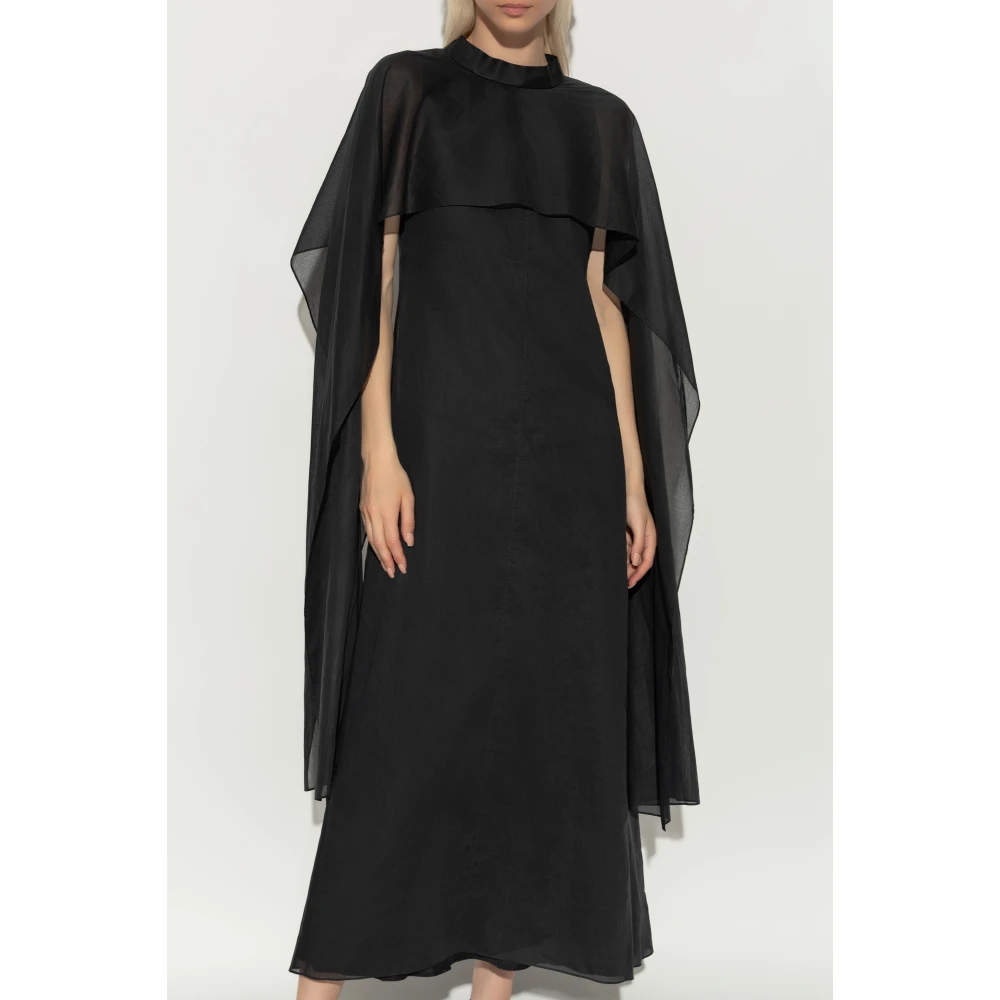 Jil Sander Jurk met een opstaande kraag Black Dames