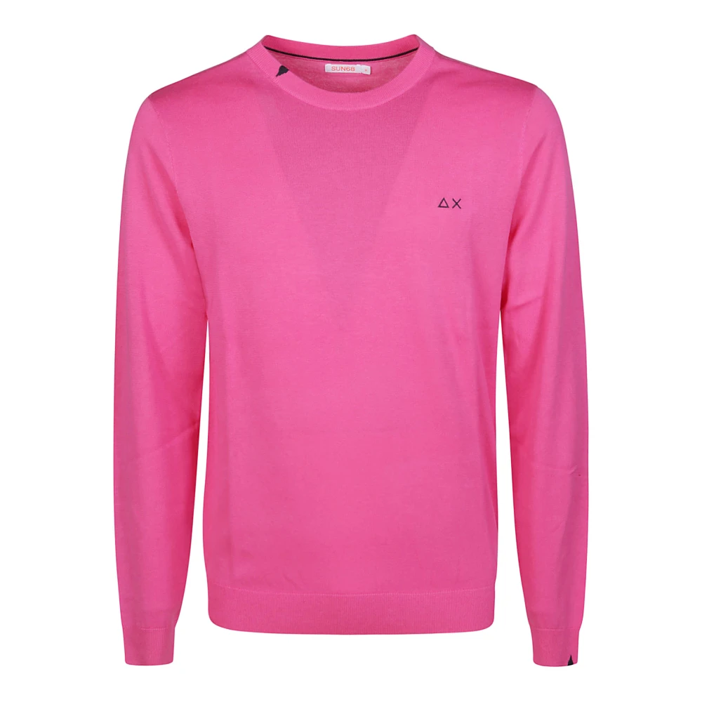 Sun68 Fuchsia Sweater Katoen 100% Mannen Pink Heren