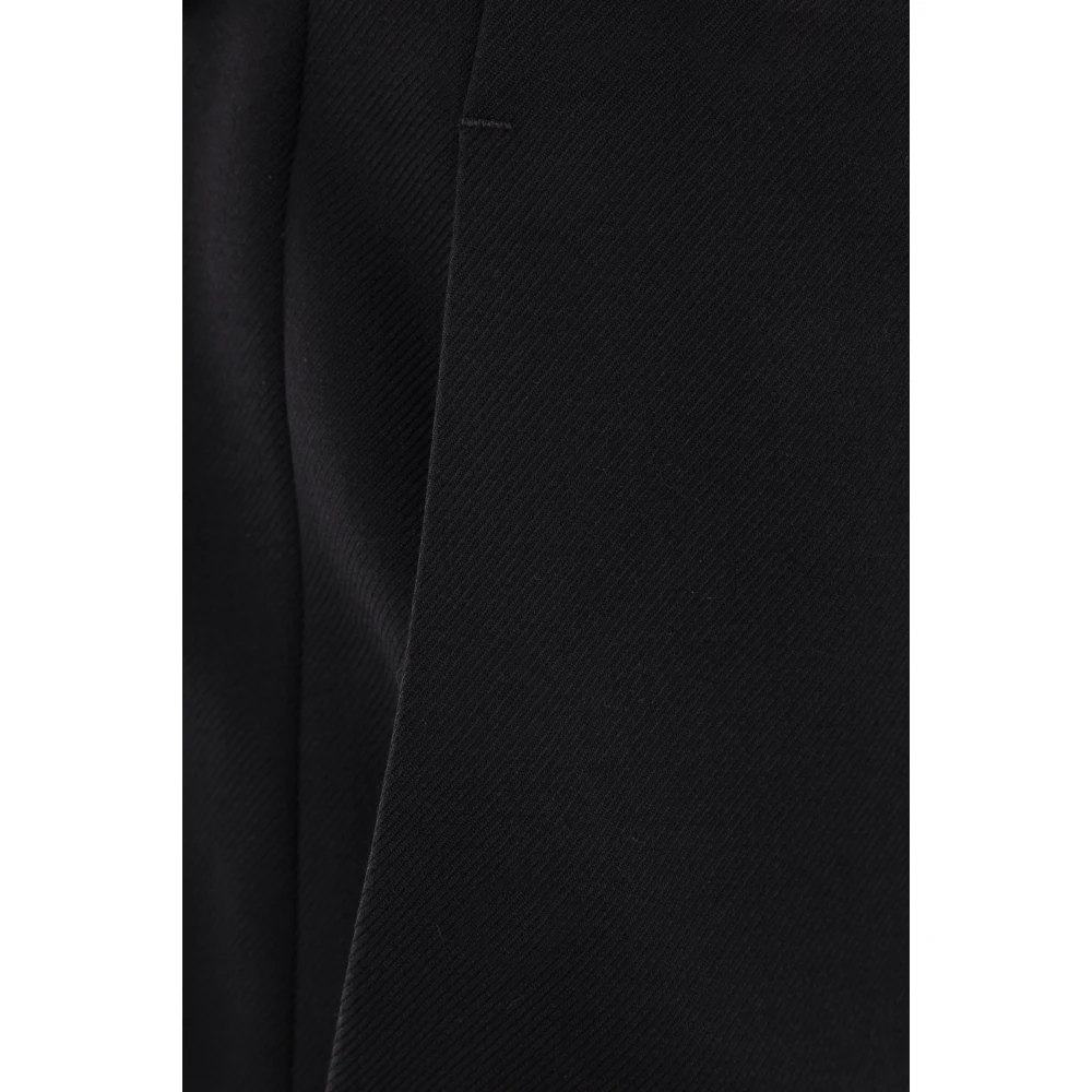 Versace Zwarte Wollen Twill Broek Black Heren