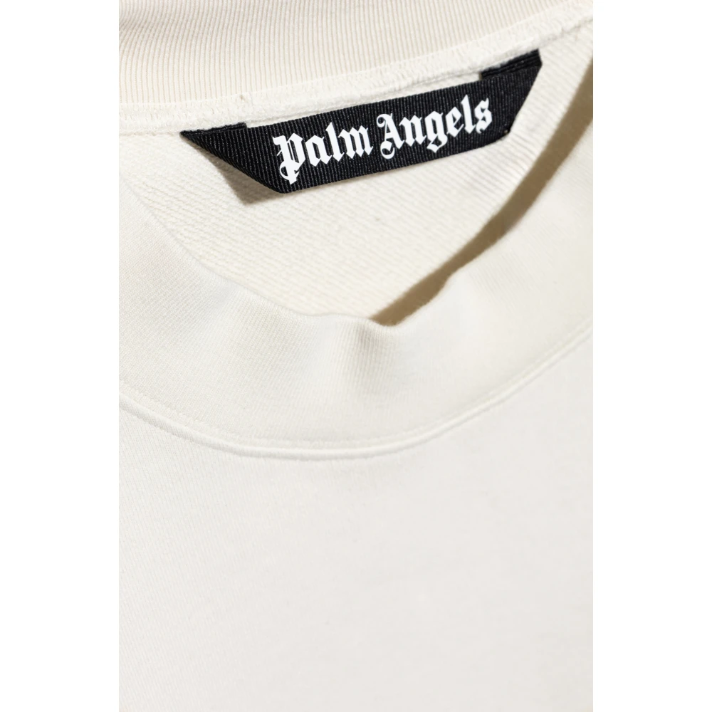 Palm Angels Sweatshirt met logo White Heren