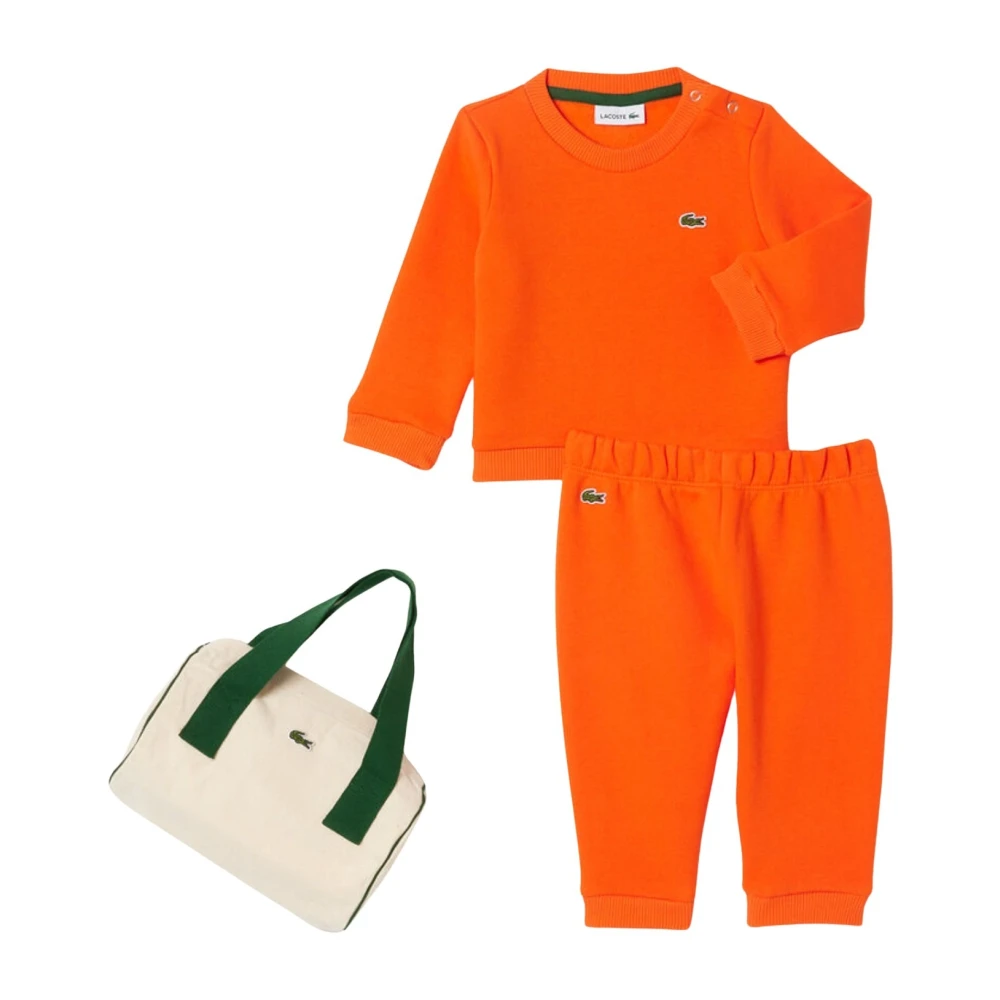 Lacoste Orange Baby Present Set Träningsdräkt Orange, Unisex