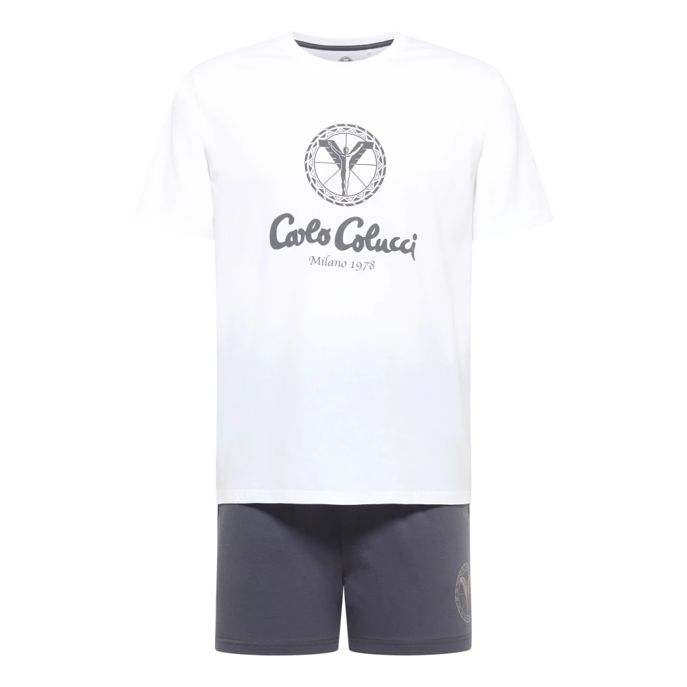 Carlo Colucci Men's White Pyjamas - Pyjamas - S - Nightwear & Lounge