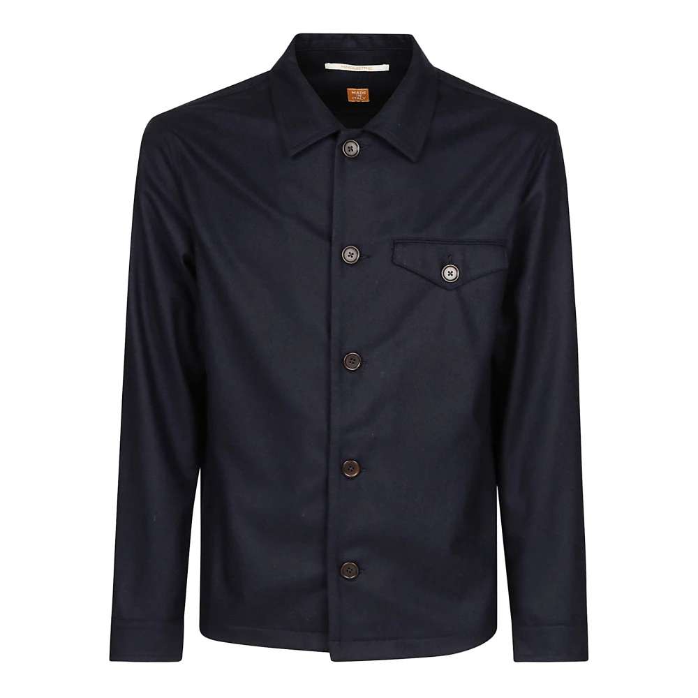Hindustrie Blauw Modern Shirt Blue Heren