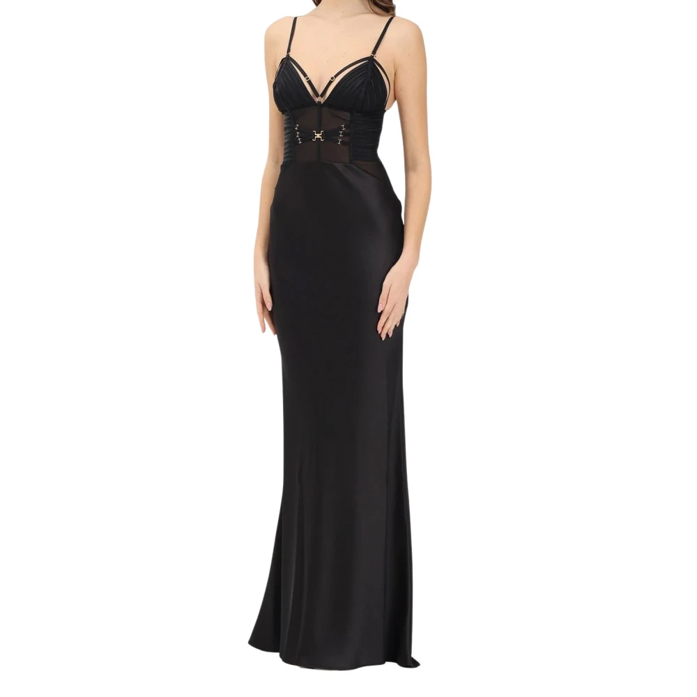 Elisabetta Franchi Black Gowns, Female, S, Abito Lungo