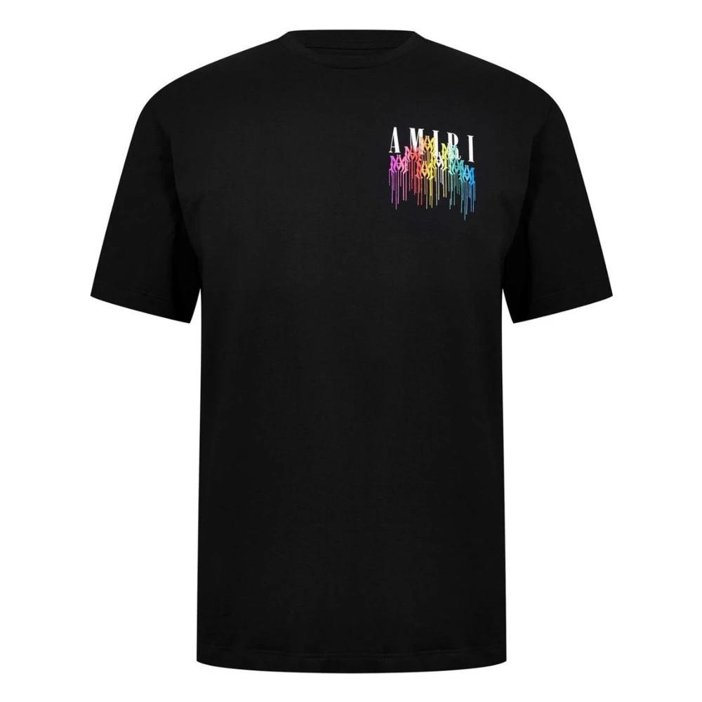 Amiri Zwart Drip Collage Bedrukt T-shirt Black Heren