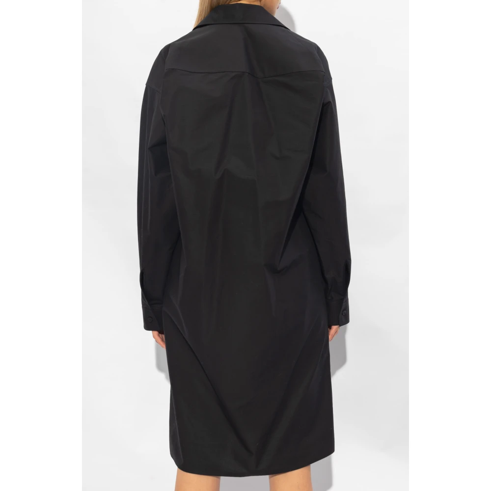 Balenciaga Kick Collar Jurk Black Dames