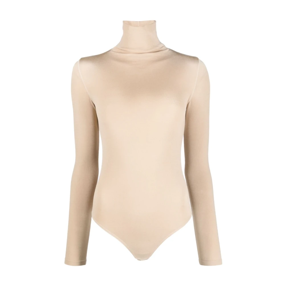 Wolford Beige Jersey Roll Neck Top Beige Dames