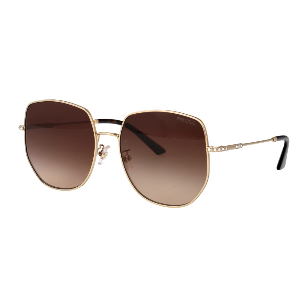 Jimmy Choo Gold/Brown Jc4006bd 300613 Woman Sunglasses Metal Pantos Normal Shaded - Image 4