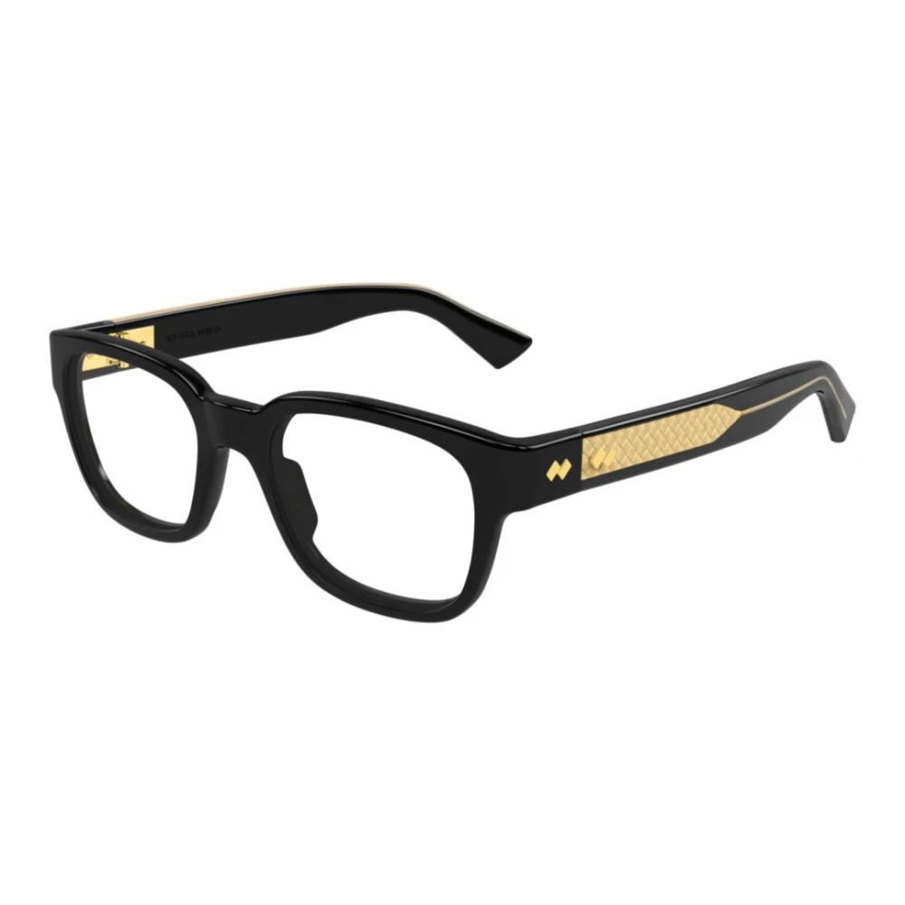 Bottega Veneta Unisex Black Glasses, 52 Mm, Square Eyeglasses