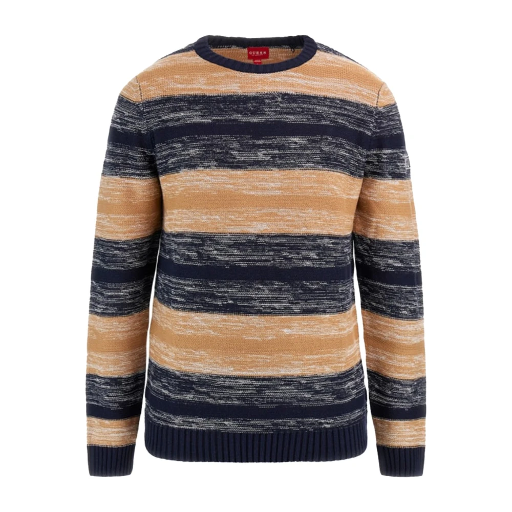 Guess Gestreepte Katoenen Trui Rood Multicolor Heren
